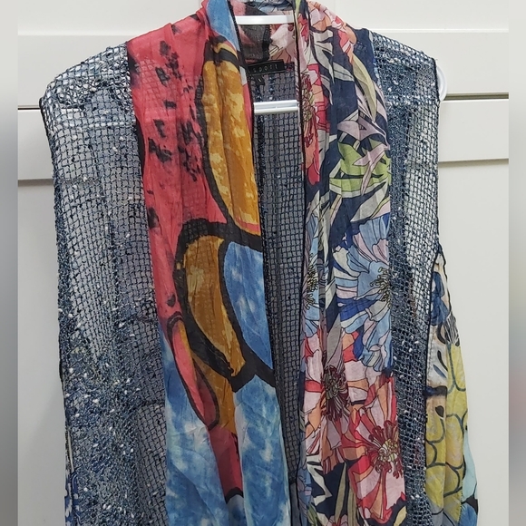 Funsport boho sleeveless scarf cardi - Picture 4 of 7